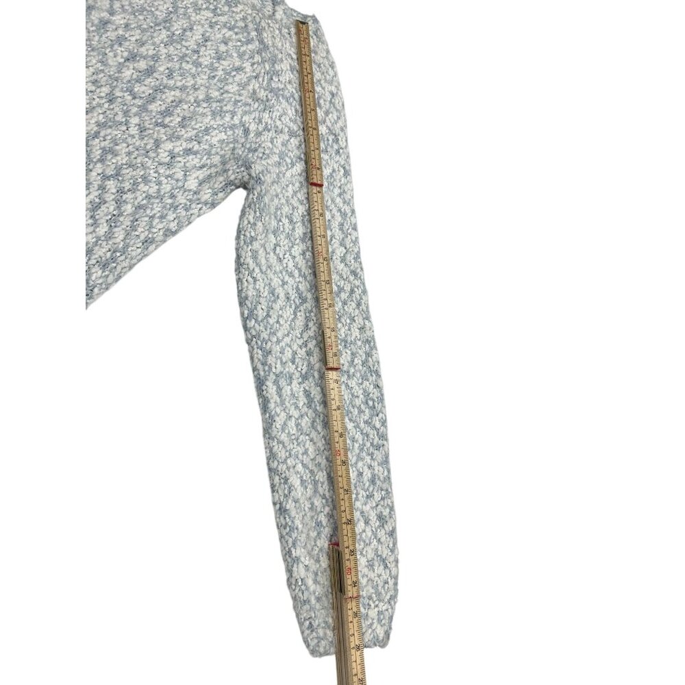 Buffalo David Bitton Womens Textured Knit Sweater M Light Blue & White - Picture 8 of 11